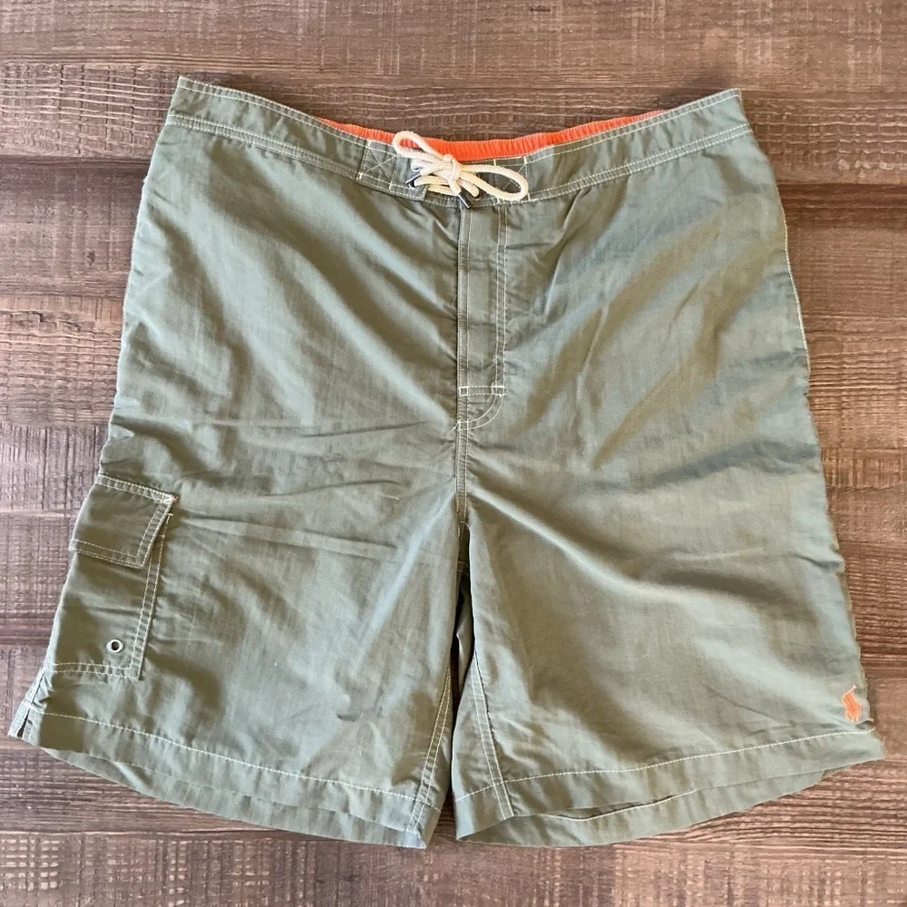 Polo Ralph Lauren Men’s Solid Kailua Swim Trunks Lounge wear Olive Green XL - Picture 1 of 8